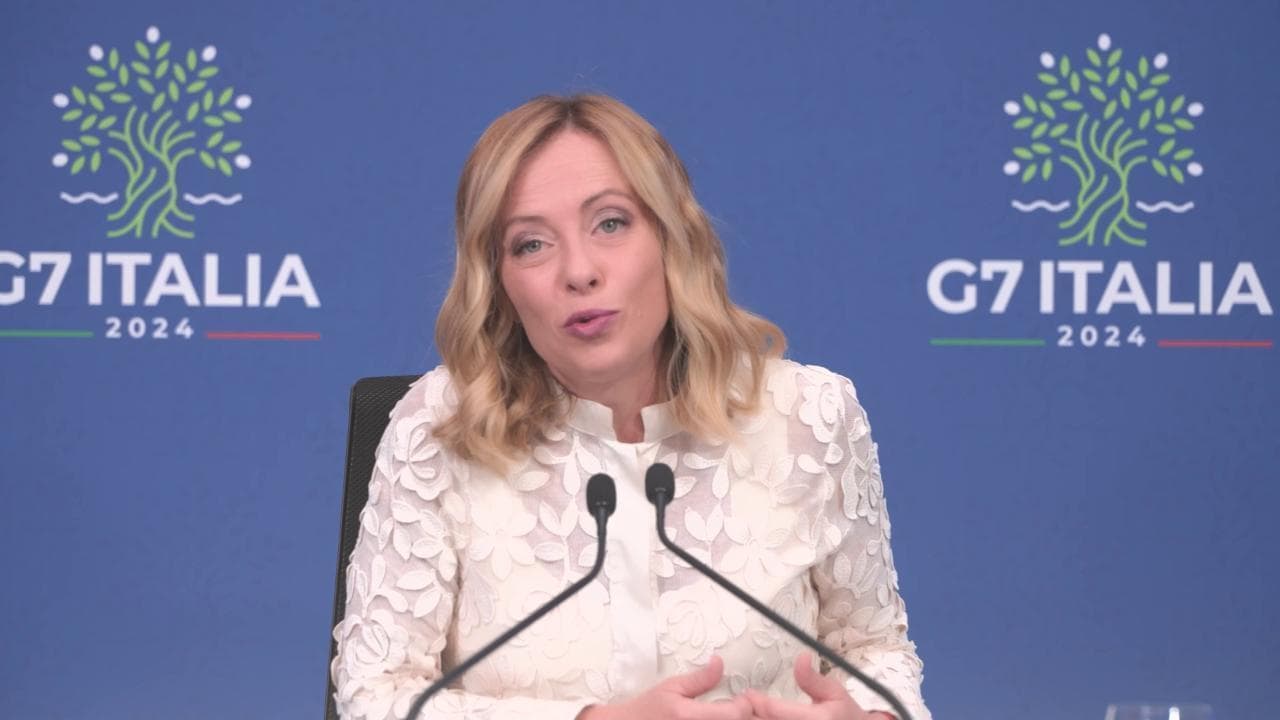 Meloni: "Sostegno del G7 a Kiev una pace duratura. In Medio Oriente serve accordo complessivo"