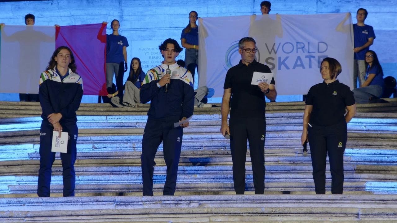 World Skate Games. La cerimonia di Apertura a Piazza di Spagna