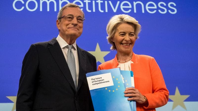 Mario Draghi e Ursula von der Leyen

