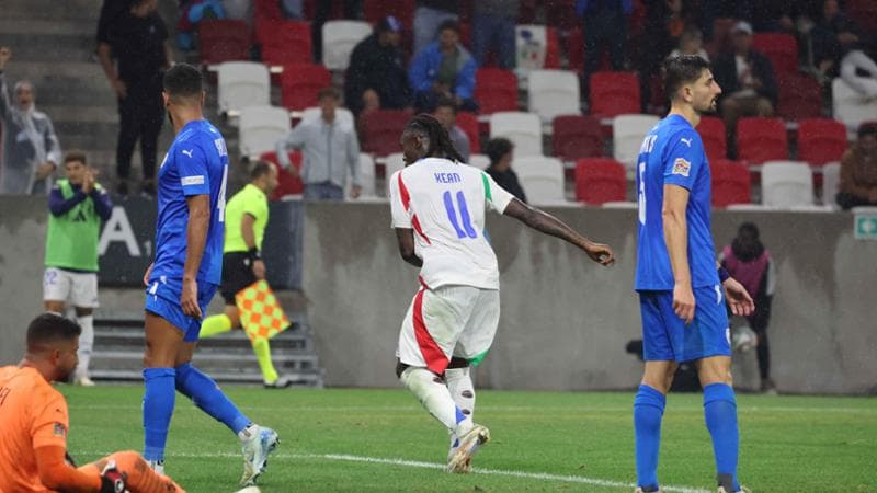Kean festeggia la rete del raddoppio