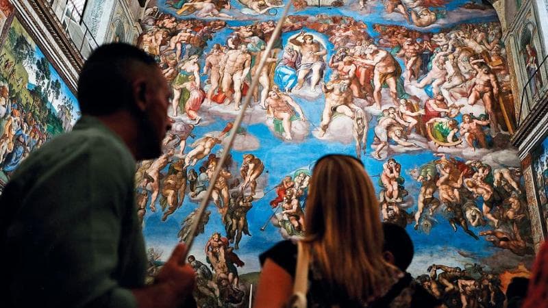 Turisti nella cappella Sistina. Getty Images