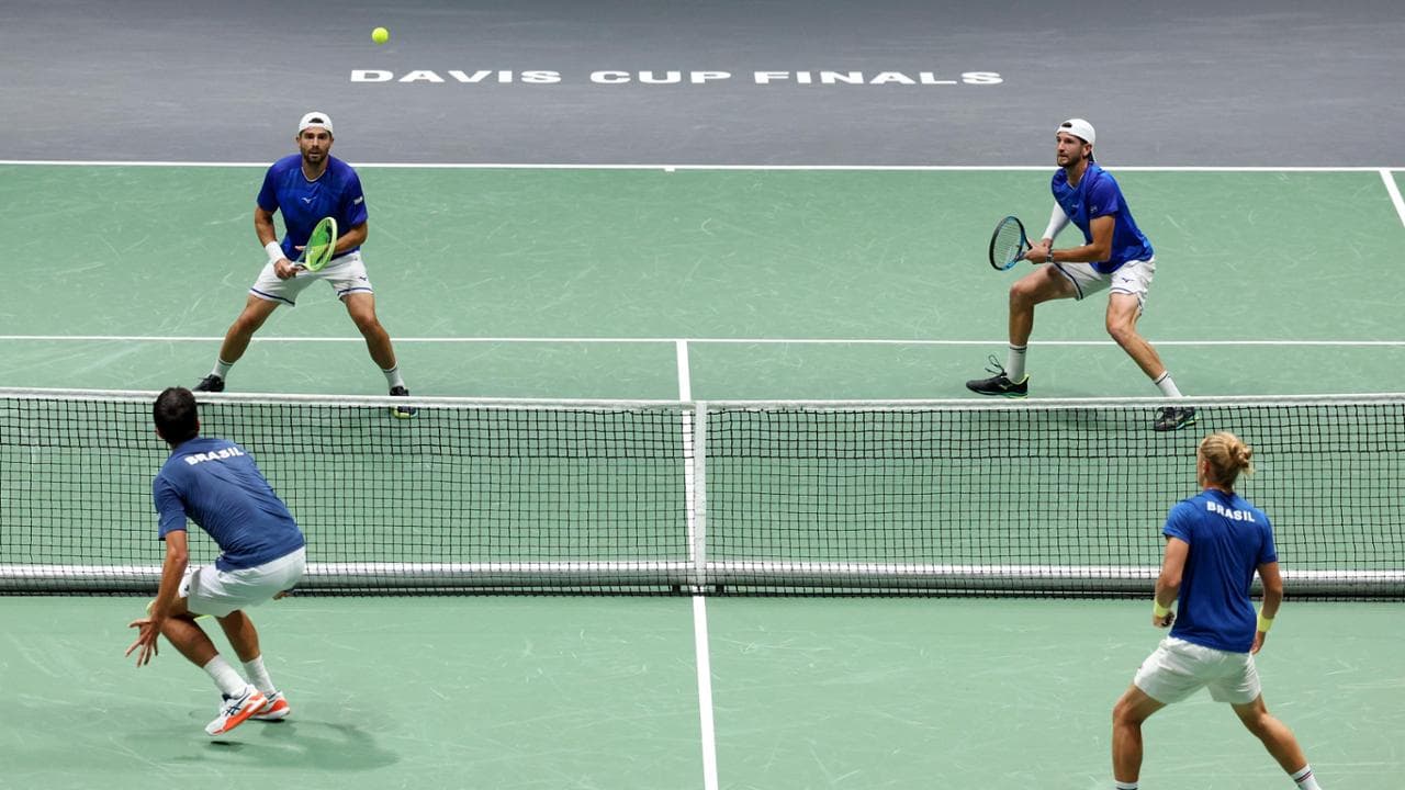 Bolelli e Vavassori in campo contro il Brasile