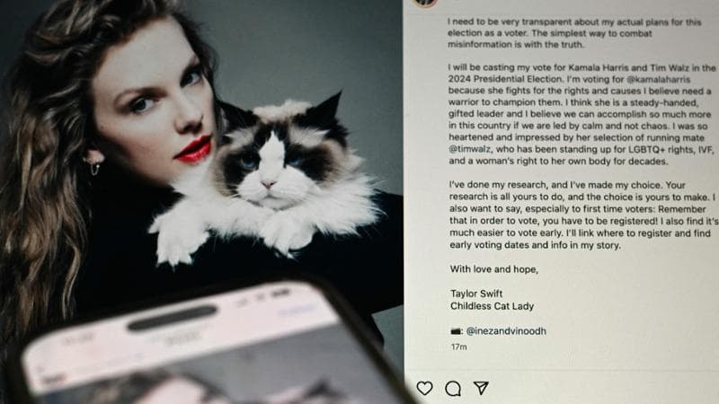 Dopo il duello Kamala incassa l’appoggio di Taylor Swift. L’ira di Donald: “La pagherà”