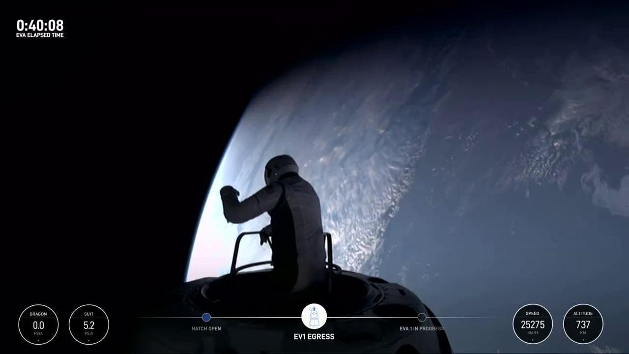 Prima "passeggiata" spaziale privata: il traguardo storico conquistato da SpaceX