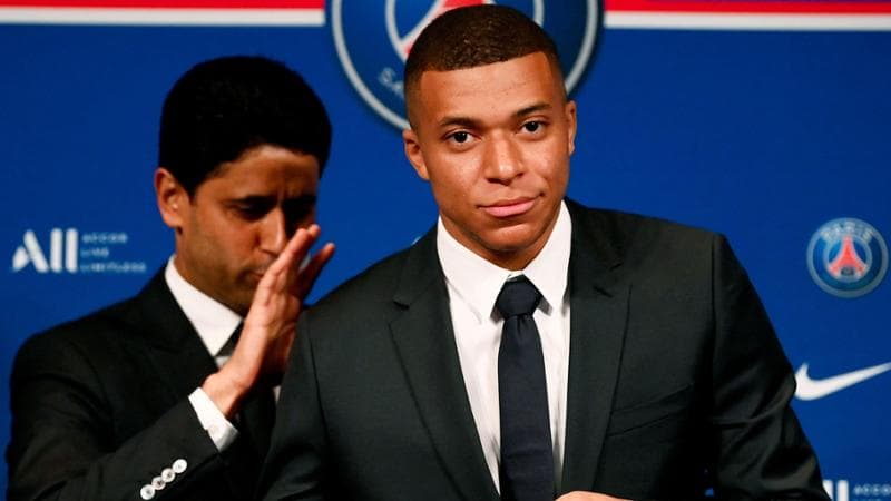 Nasser Al Khelaifi e Kylian Mbappé