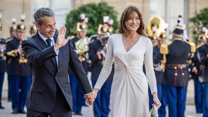 Carla Bruni con Nicolas Sarkozy