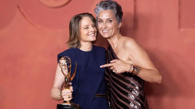 Jodie Foster con la moglie Alexandra Hedison