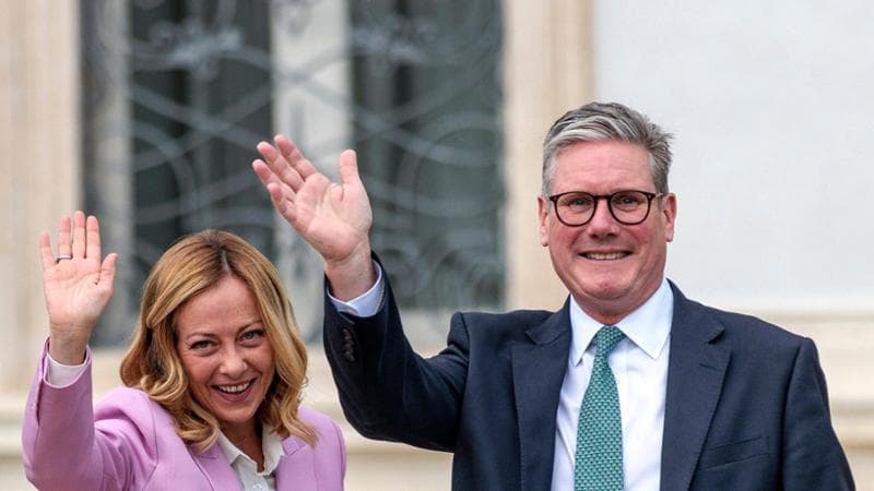 Giorgia Meloni e Keir Starmer