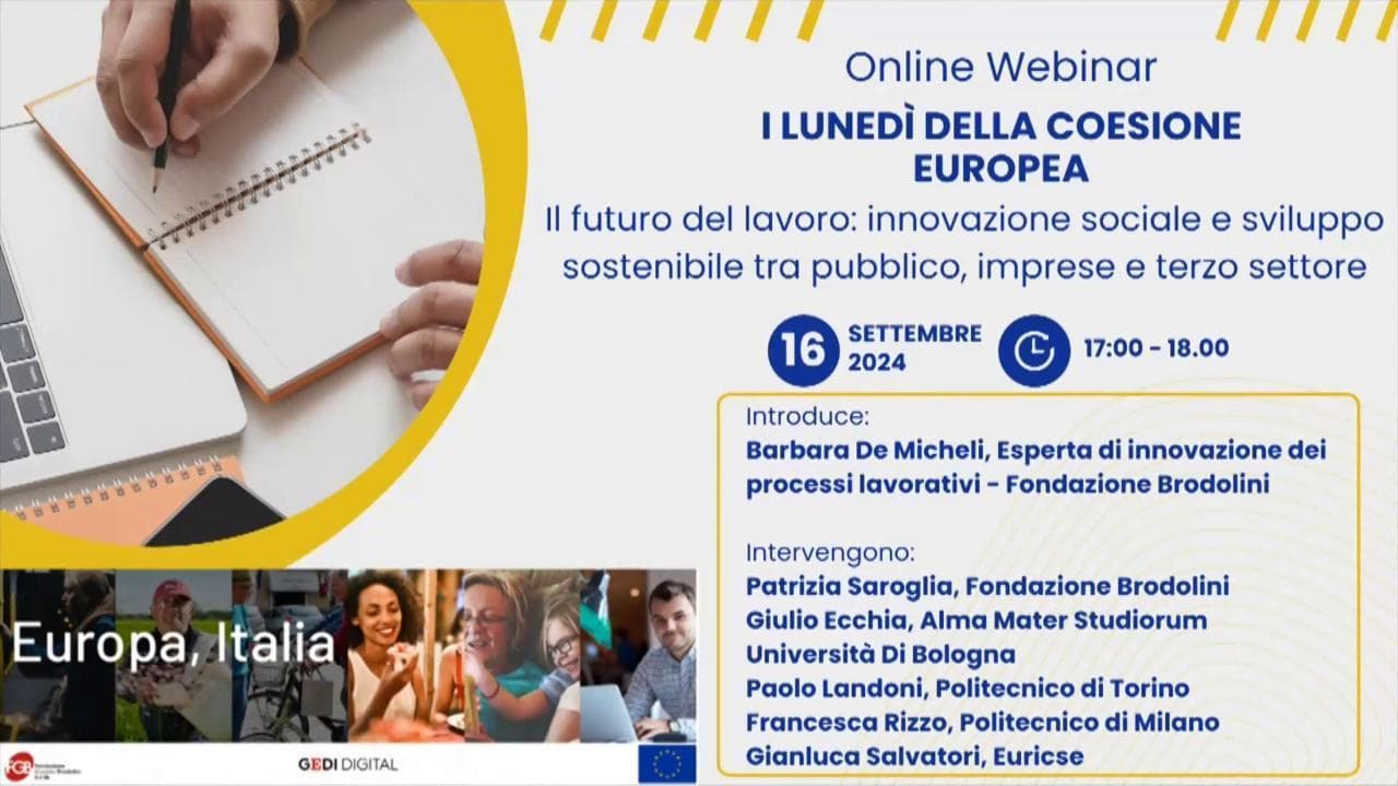 Il futuro del lavoro: innovazione sociale e sviluppo sostenibile tra pubblico, imprese e terzo settore
