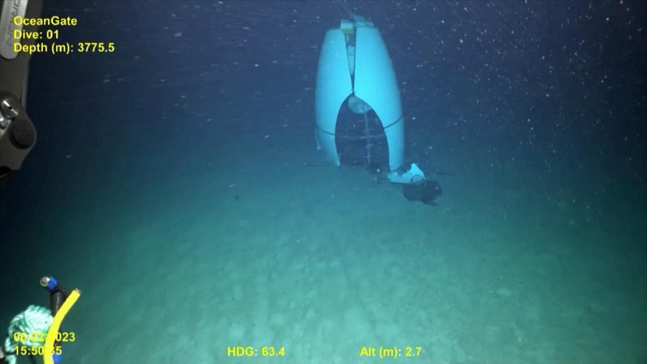 Titan, nel video della guardia costiera Usa il relitto del sommergibile in fondo all'oceano