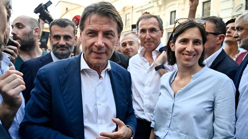 I due leader di Pd e M5S: Elly Schlein e Giuseppe Conte
