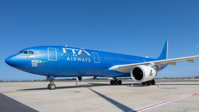 Un Airbus della compagnia italiana