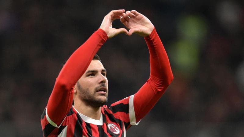 Theo Hernandez festeggia il suo gol