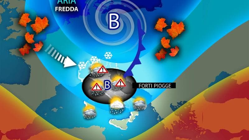 Previsioni meteo, ciclone verso l’Italia: in arrivo 4 giorni di maltempo