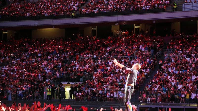 Coldplay in concerto allo stadio di San Siro a Milano
