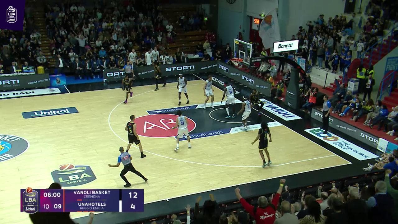 Basket serie A, gli highlights di Cremona - Reggio Emilia