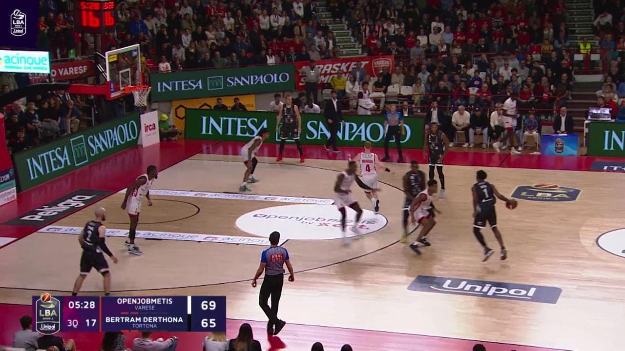 Basket serie A, gli highlights di Varese - Tortona