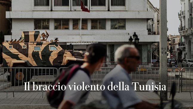 <span class="break-words
          tvm-parent-container"><span dir="ltr"><a href="https://puntoitalia.online/esteri/2024/09/14/news/tunisia_stato_polizia_dittatura_europa_meloni_situazione-423492964/">Detenuti morti in  carcere, ragazzi picchiati senza motivo dalla polizia, dissidenti e  attivisti repressi.</a> <br /></span></span>