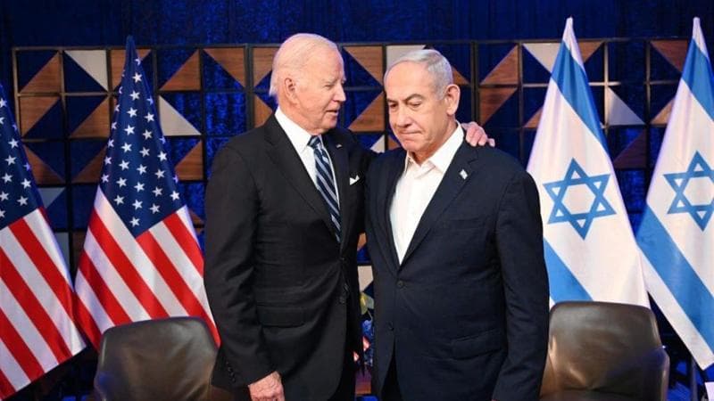 Joe Biden con Benjamin Netanyahu
