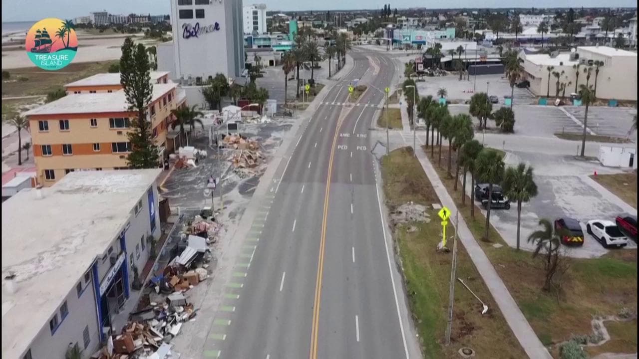 Florida, allerta per l'uragano Milton: Treasure Island si trasforma in una città fantasma