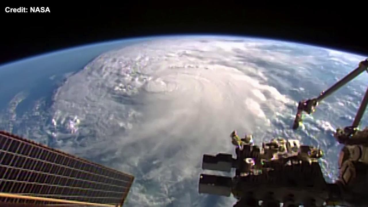 Milton visto da molto lontano: le immagini dalla stazione spaziale internazionale
