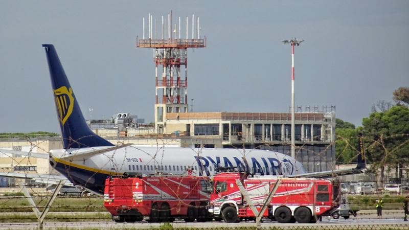 Brindisi, 3 ottobre: principio di incendio per un volo Ryanair