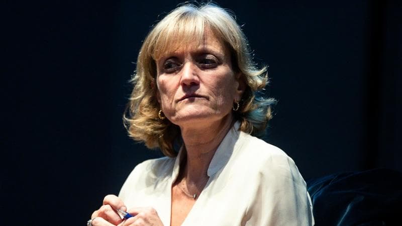 La presidente dell'Unione delle Comunita' Ebraiche Italiane, Noemi Di Segni, durante la presentazione libro ''Il nemico ideale, perche'? l'antisemitismo non e'? mai stato davvero superato?'' di Nathania Zevi presso il Museo Maxxi, Roma, 17 gennaio 2024. ANSA/ANGELO CARCONI