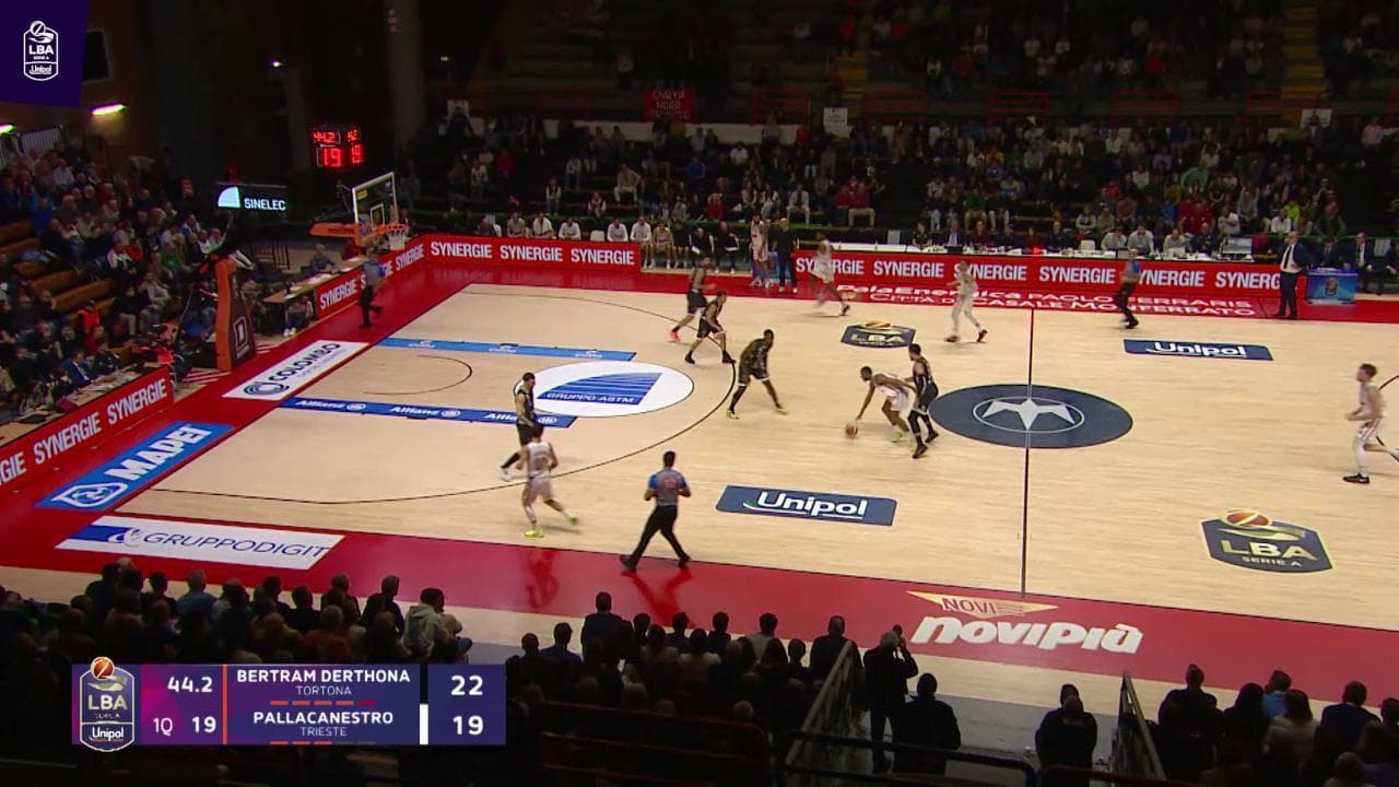 Basket serie A, gli highlights di Tortona vs Trieste