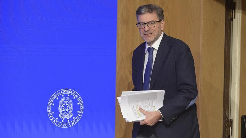 Il ministro delle Finanze Giancarlo Giorgetti
