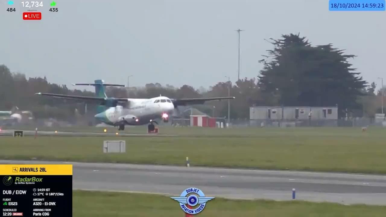Dublino, paura durante l'atterraggio: l'aereo prova due volte ma il vento è troppo forte. Dirottato su Belfast