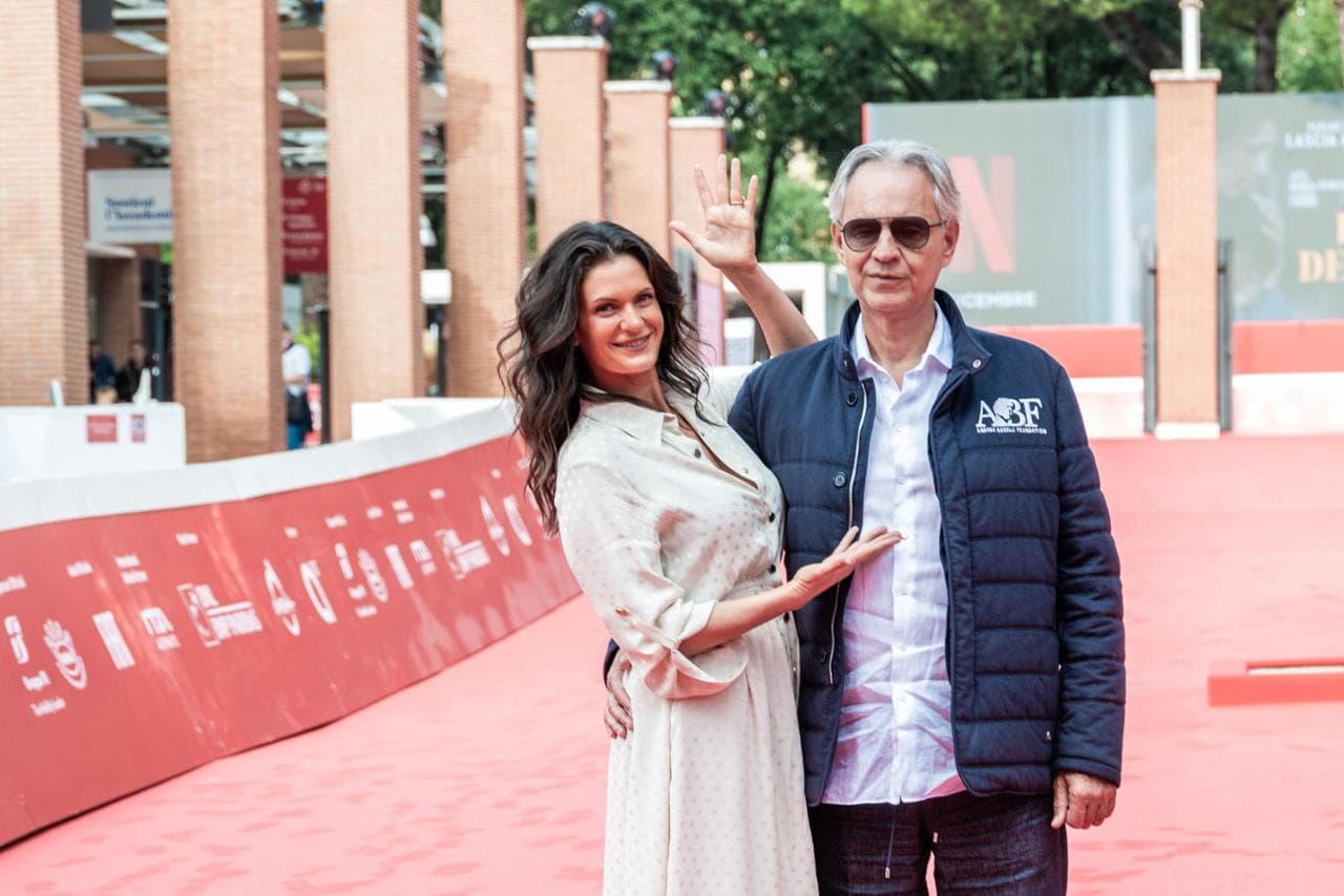 Bocelli con la moglie Veronica alla festa di Roma, ospite di 'Alice nella città'