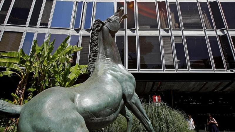 Il ''Cavallo morente" di Francesco Messina (sede Rai di Viale Mazzini, Roma)&nbsp;
