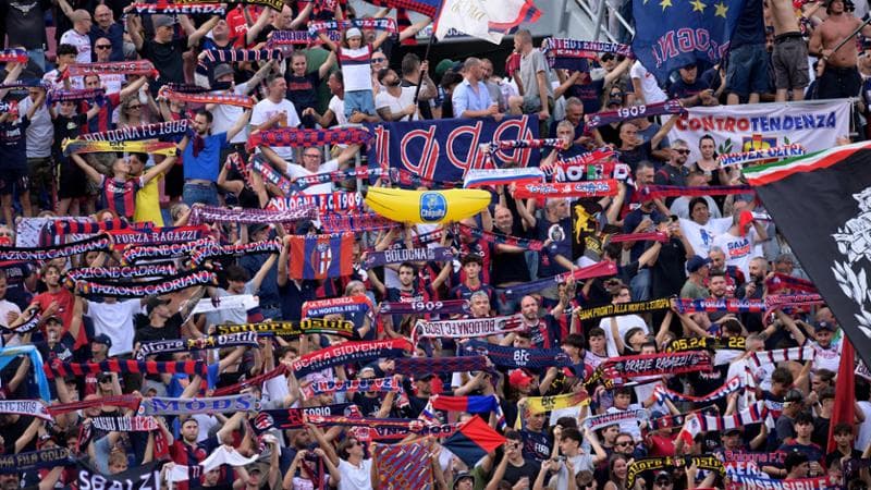 Soccer Football - Serie A - Bologna v Udinese - Stadio Renato Dall'Ara, Bologna, Italy - August 18, 2024 Bologna fans inside the stadium before the match REUTERS/Daniele Mascolo