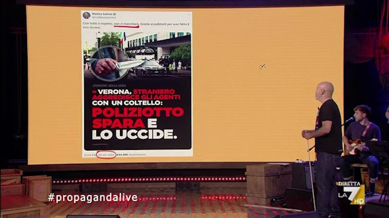 Salvini sul migrante ucciso: "Non ci mancherà". Diego Bianchi: "Non è un hater qualunque, è un Ministro"