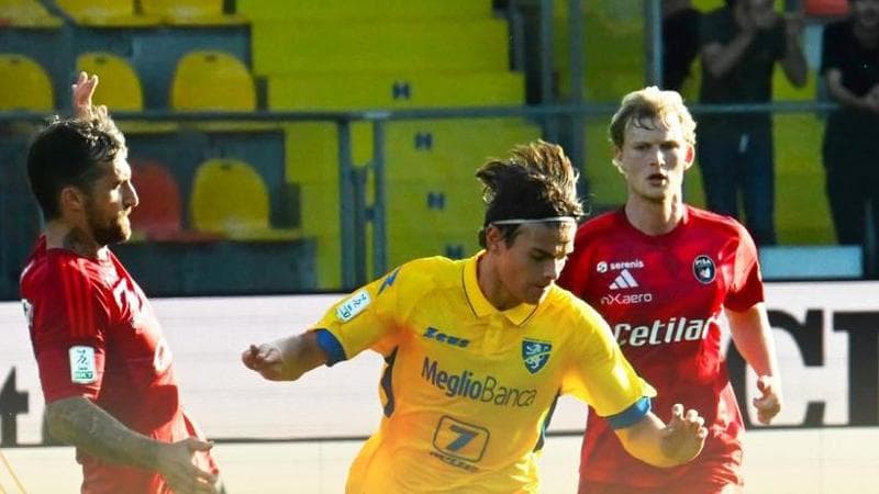 Un momento di Frosinone-Pisa