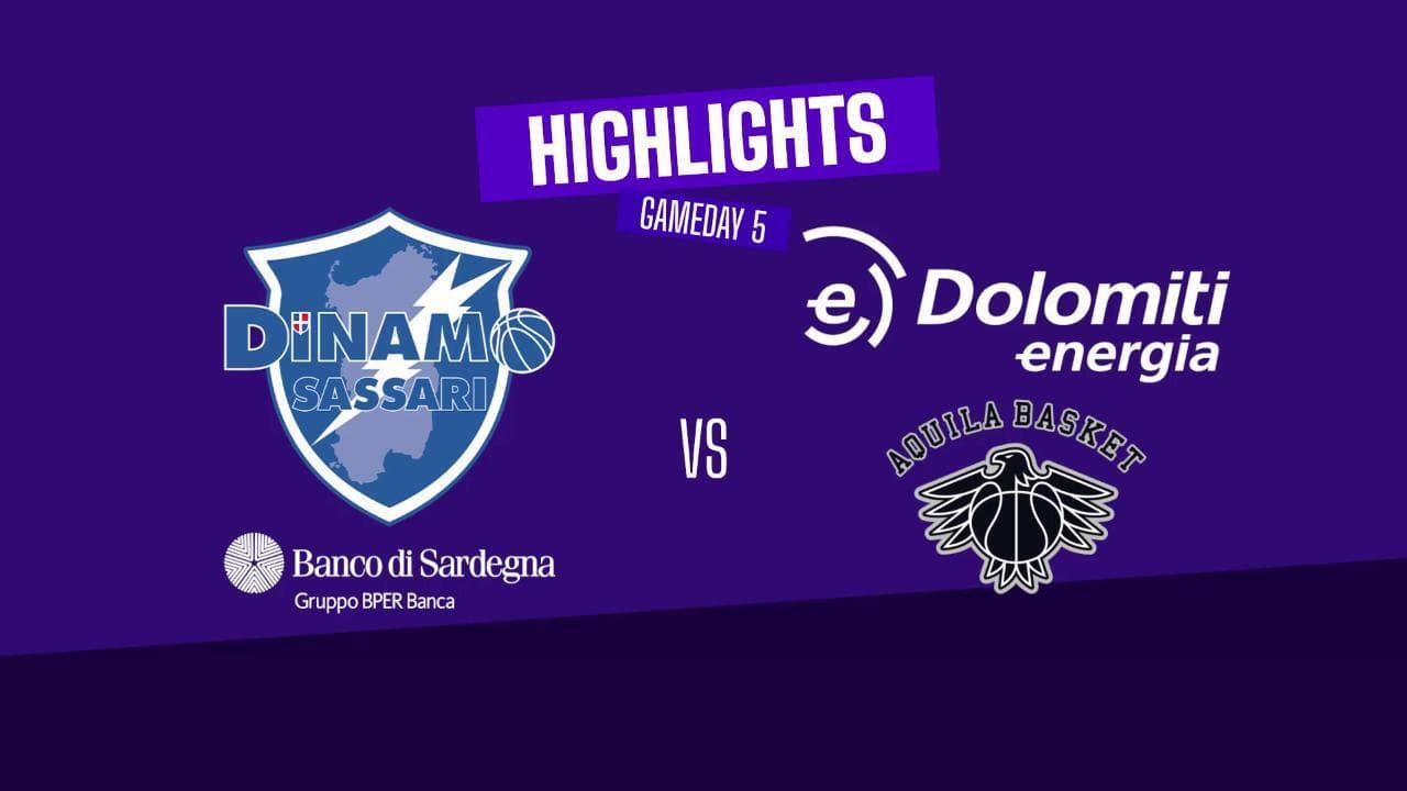 Basket Serie A, gli highlights di Sassari-Trentino