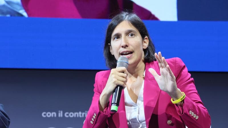 La segretaria del pd, Elly Schlein