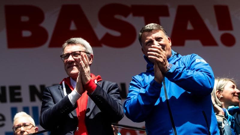 I segretari generali di Cgil e Uil, Maurizio Landini e Pierpaolo Bombardieri