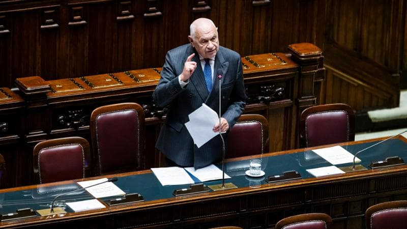 Roma, 30 ottobre: il ministro della Giustizia Carlo Nordio durante il question time alla Camera dei deputati