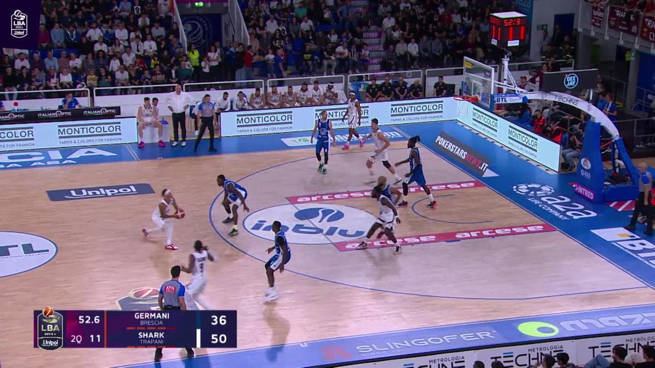 Basket serie A, gli highlights di Brescia - Trapani