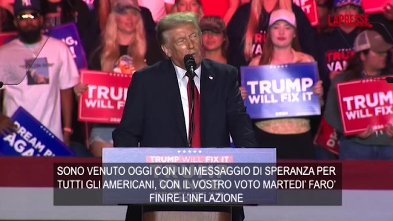 Usa 2024, Trump in Nord Carolina: "Batterò l'inflazione e vi ridarò il sogno americano"