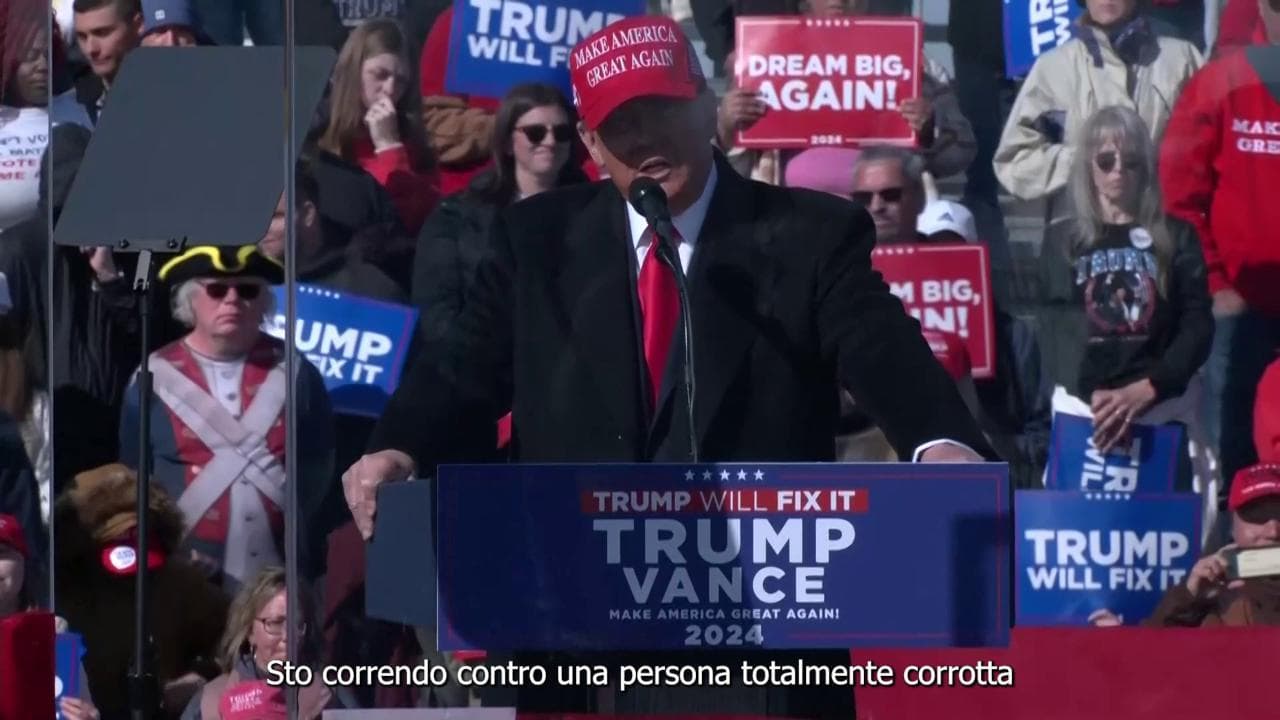 Usa 2024, Trump attacca Kamala: "E' corrotta, così come il suo Partito"