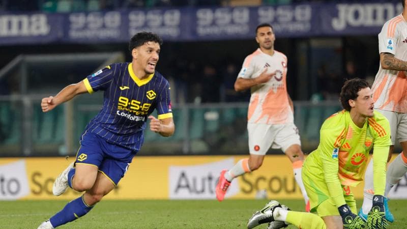 L'esultanza di Harroui dopo il gol vittoria