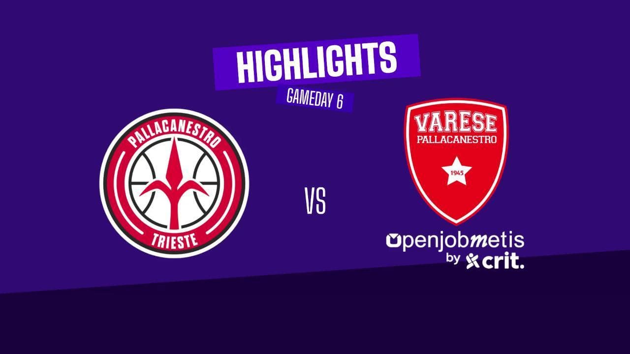 Basket serie A, gli highlights di Trieste-Varese