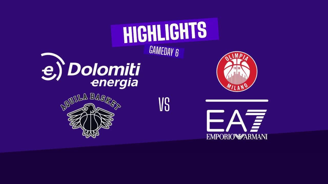 Basket serie A, gli highlights di Trentino-Milano