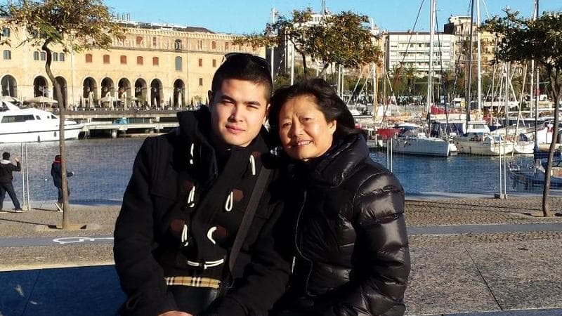 Marco Tanda e la mamma Elma Ma Lai Wah