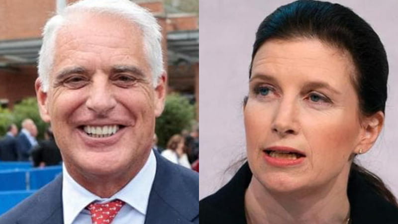 L'ad Unicredit, Andrea Orcel, e Bettina Orlopp, ad Commerzbank
