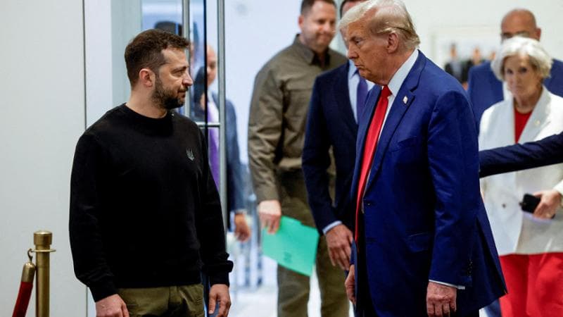 Donald Trump con Volodymyr Zelensky