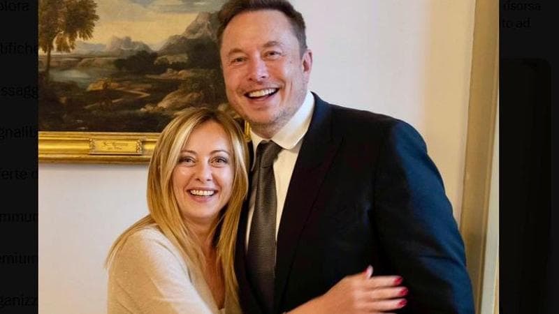 Giorgia Meloni e Elon Musk