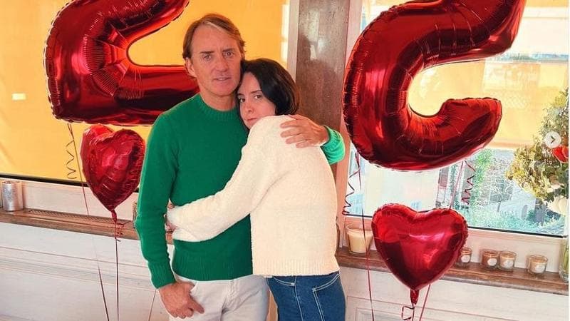 Camilla Mancini con il padre Roberto
